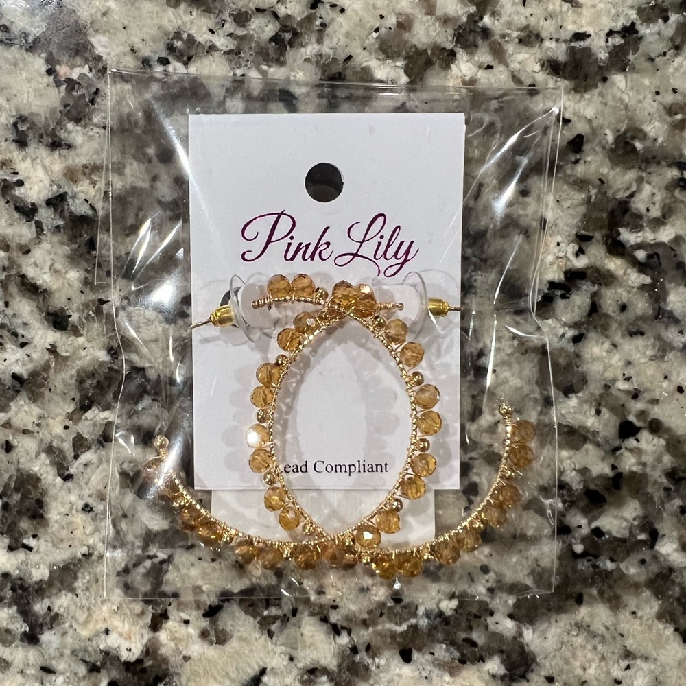 Pink Lily earrings